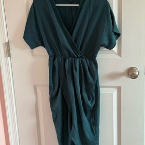SHEIN Deep Teal Midi Dress